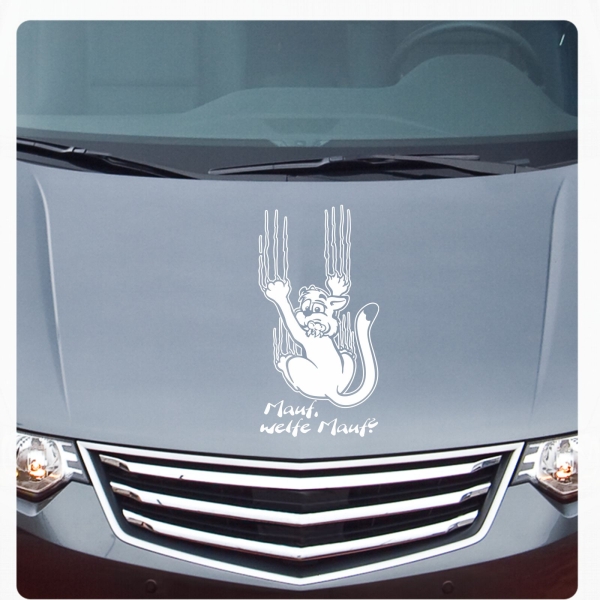 Kratze Katze Maus Autoaufkleber Sticker Motorhauben Mauf A3055