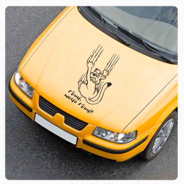 Kratze Katze Maus Autoaufkleber Sticker Motorhauben Mauf A3055
