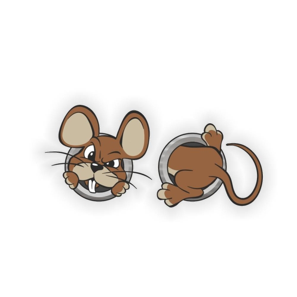 Maus schaut raus Aufkleber Sticker für Thermomix TM31 TM31 DTH005