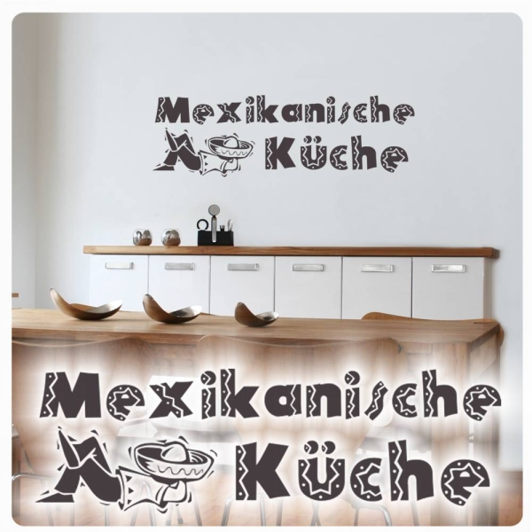 Mexikanische Küche Wandtattoo Wandaufkleber Essen W1563