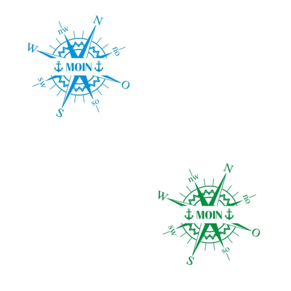 Kompass Rose Compass Moin Anker Wohnmobil Aufkleber Wohnwagen Caravan Wohnwagen Sticker WoMo170
