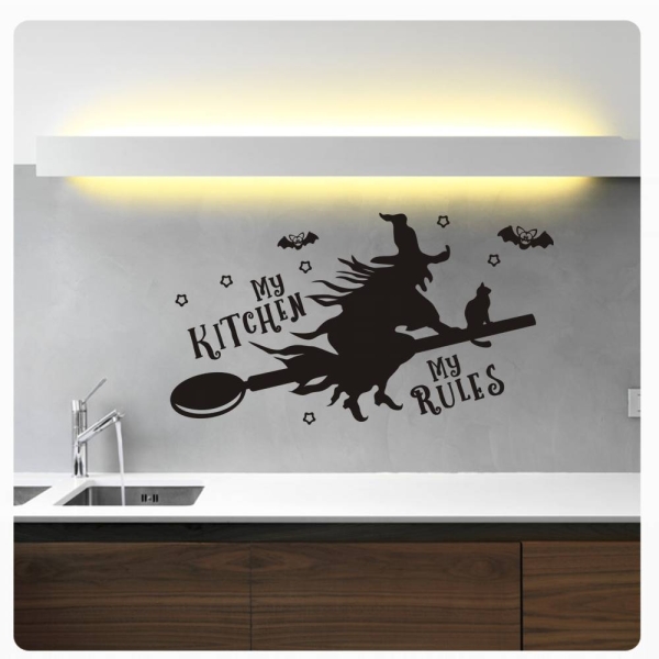 My Kitchen My Rules Küche Wandtattoo Kochen Wandaufkleber W308