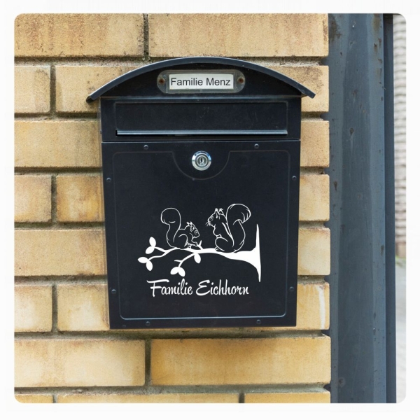 Briefkastenaufkleber Eichhörnchen Namen Aufkleber Sticker B015
