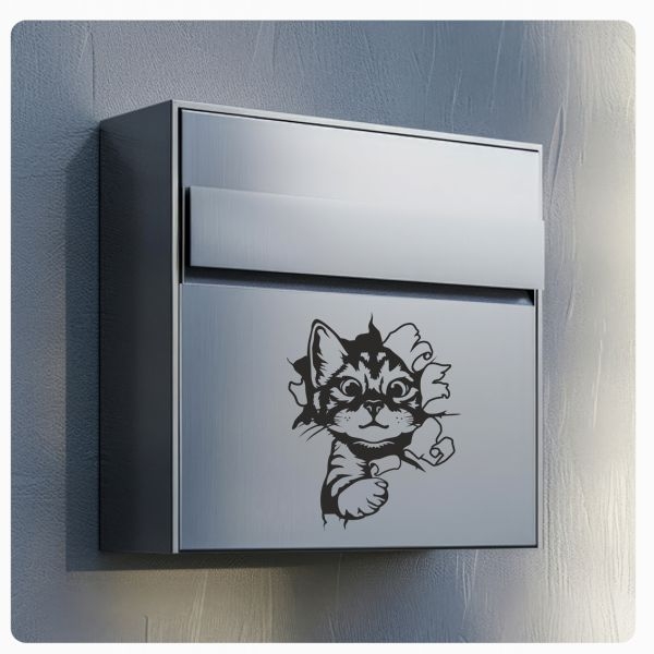 Briefkastenaufkleber Katze Kitty Namen Aufkleber Sticker B006
