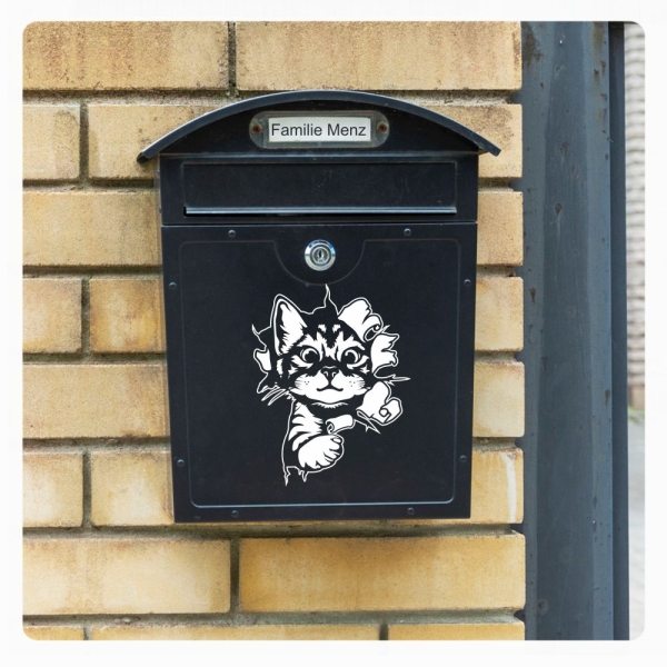 Briefkastenaufkleber Katze Kitty Namen Aufkleber Sticker B006