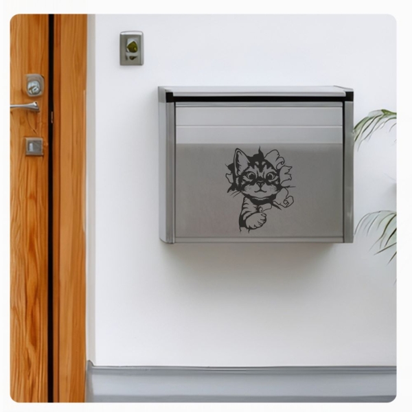 Briefkastenaufkleber Katze Kitty Namen Aufkleber Sticker B006