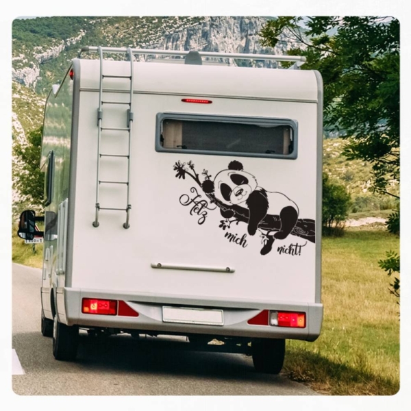 Wohnmobil Aufkleber Hetz mich nicht Panda Pandabärchen