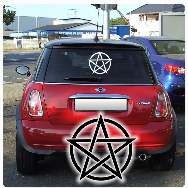 Pentagramm Aufkleber Auto Sticker Autoaufkleber Hexe Hexen A197