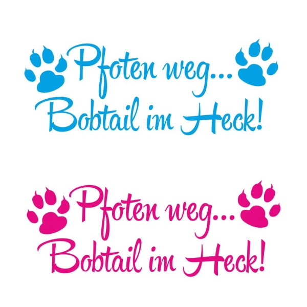 Pfoten weg... Bobtail im Heck Auto Aufkleber Hund Sticker Pfote Pfoten A4040