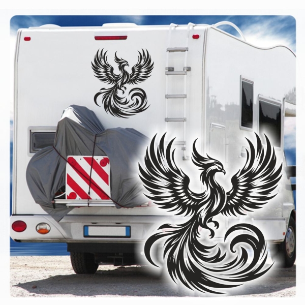 Wohnmobil Aufkleber Tribal Phoenix WoMo Caravan Aufkleber Sticker WoMo405