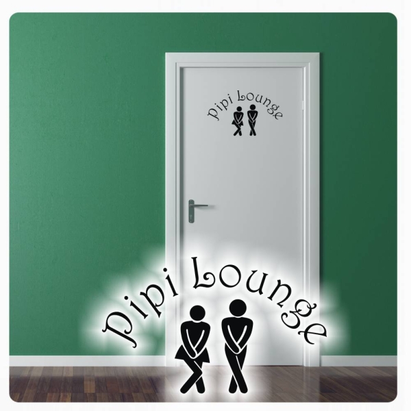 Tür Aufkleber Pipi Lounge Wandtattoo Sticker Bad Aufkleber Sticker  T045