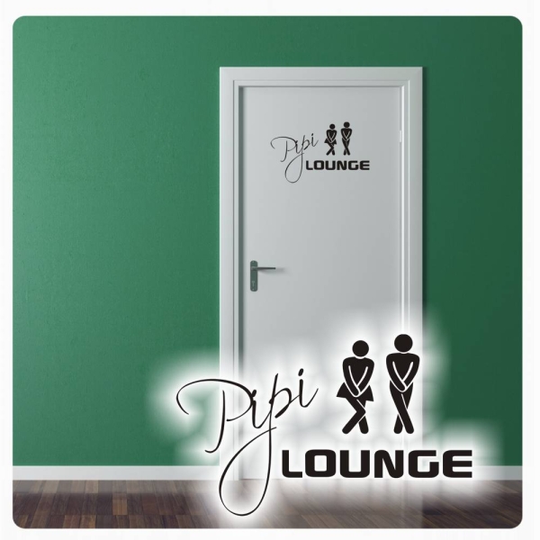 Türaufkleber Pipi Lounge Wandtattoo WC Toilette Klo Aufkleber T047