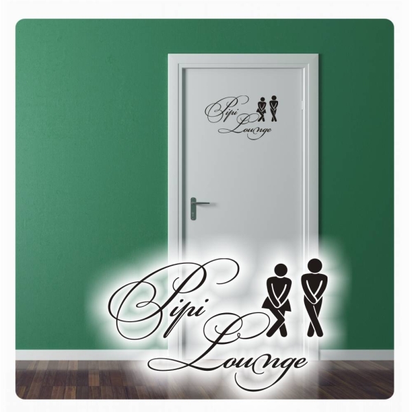 Tür Aufkleber Pipi Lounge Wandtattoo Sticker Bad Klo WC Toilette T285