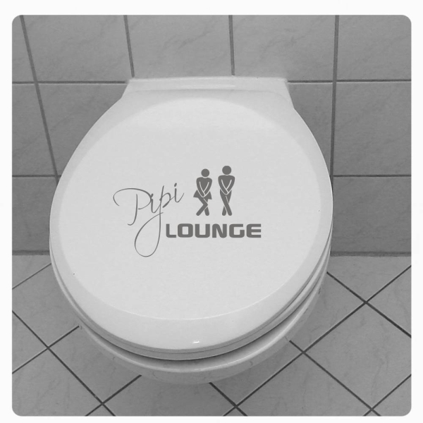 Pipi Lounge WC Deckel Toilette Bad Aufkleber Klo TDA030