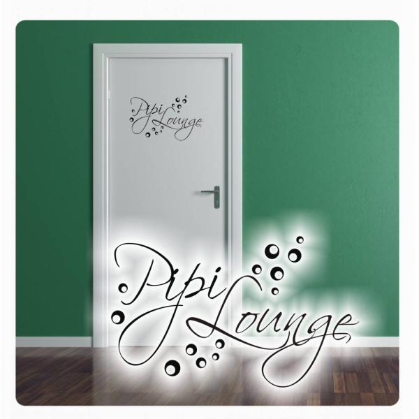 Tür Aufkleber Pipi Lounge Wandtattoo Sticker Badezimmer Küche Türaufkleber T405