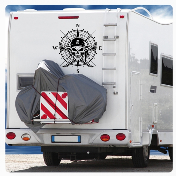Pirat Kompass Rose Compass Wohnmobil Aufkleber Wohnwagen Caravan Wohnwagen Sticker WoMo310hnmobil Aufkleber Wohnwagen Caravan Wohnwagen Sticker WoMo018