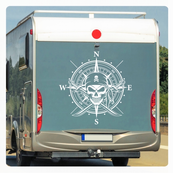 Pirat Kompass Rose Compass Wohnmobil Aufkleber Wohnwagen Caravan Wohnwagen Sticker WoMo310hnmobil Aufkleber Wohnwagen Caravan Wohnwagen Sticker WoMo018