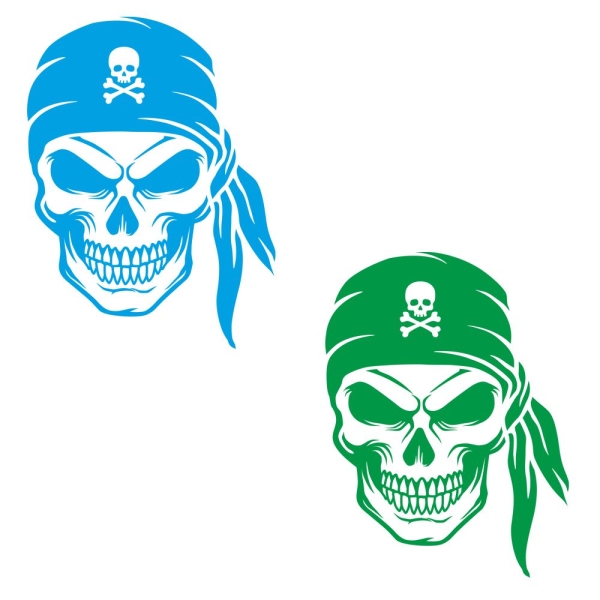 Pirat Kopf Skull Wohnmobil Aufkleber Wohnwagen Caravan Wohnwagen Sticker WoMo512