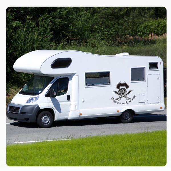 Pirates of Caravan Skull Pirat Wohnmobil Aufkleber Wohnwagen Sticker WoMo263