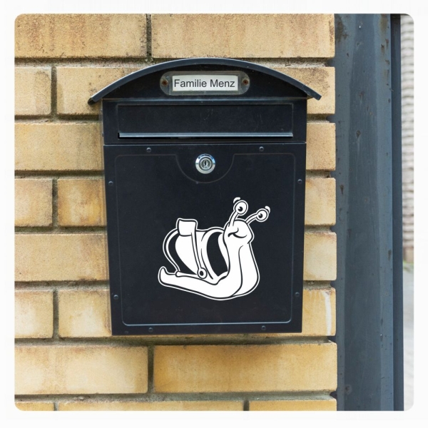 Briefkastenaufkleber Schnecke Postschnecke Schneckenpost  Aufkleber Sticker B016