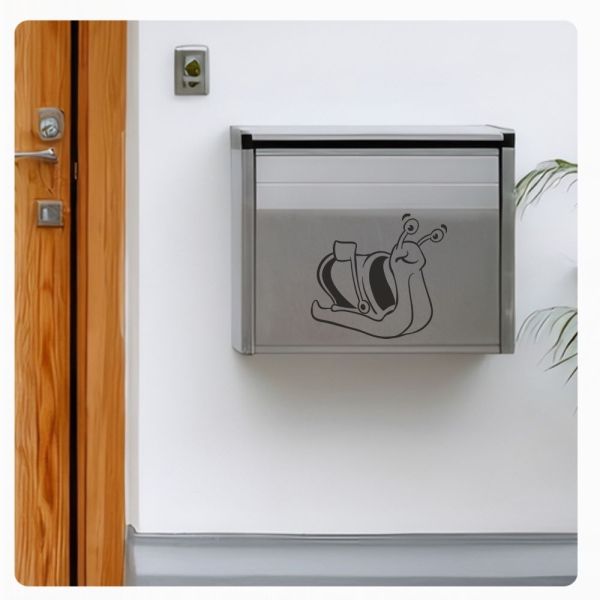 Briefkastenaufkleber Schnecke Postschnecke Schneckenpost  Aufkleber Sticker B016