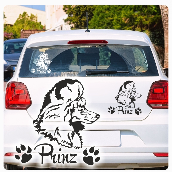 Hundeaufkleber Pudel Zwergpudel Königspudel Name Auto Aufkleber Sticker A523