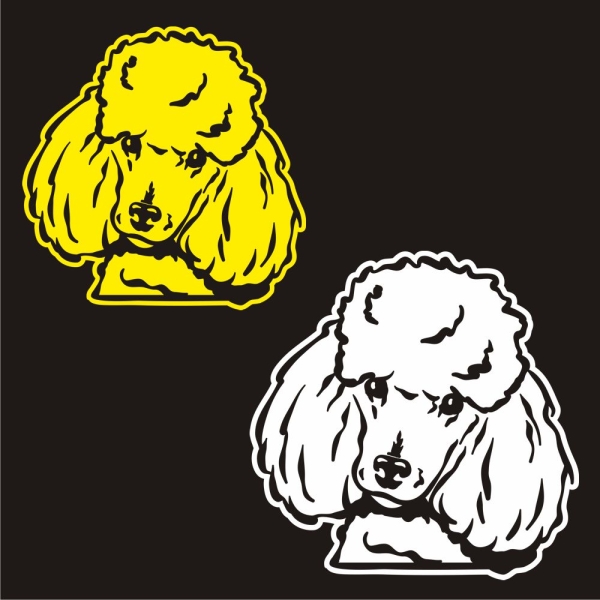 Pudel Zwergpudel Auto Aufkleber Sticker Hund Pfoten A4100