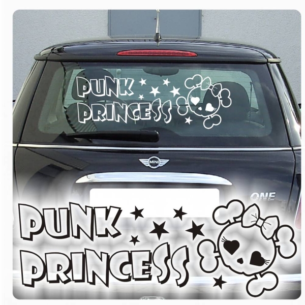 Punk Princess Skull Girl Rockabilly Sticker Auto Aufkleber Autoaufkleber A2085