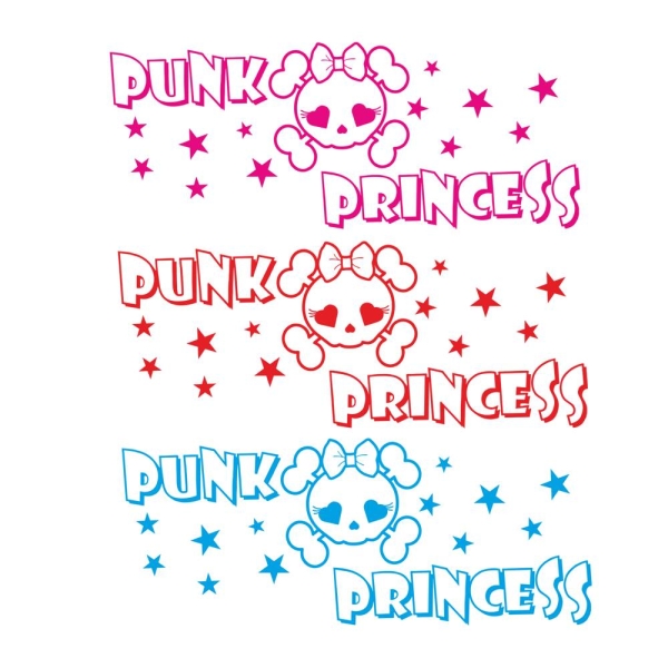 Punk Princess Skull Girl Rockabilly Sticker Auto Aufkleber Autoaufkleber A2086