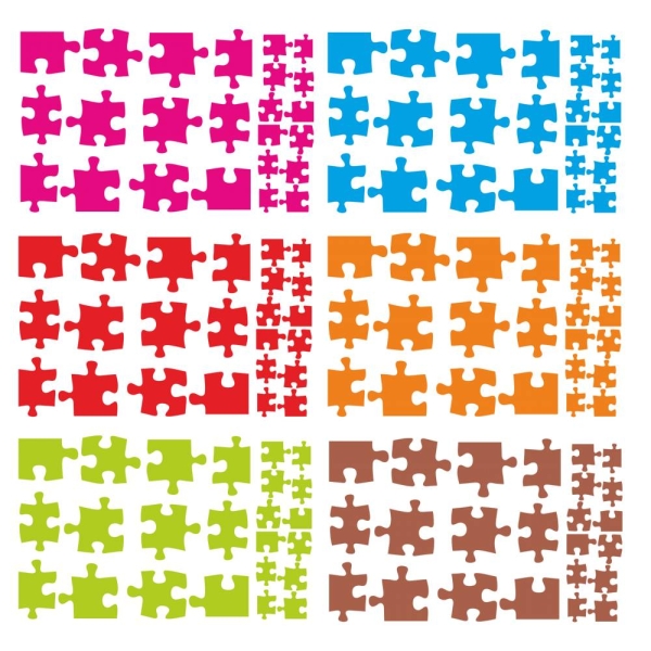 Puzzle Puzzel Auto Aufkleber SET Sticker Puzzelteile Puzzleteile clickstick A171