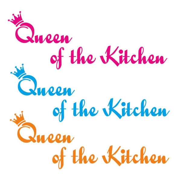 Wandtattoo Queen of the Kitchen Wandaufkleber Küche Lounge W929