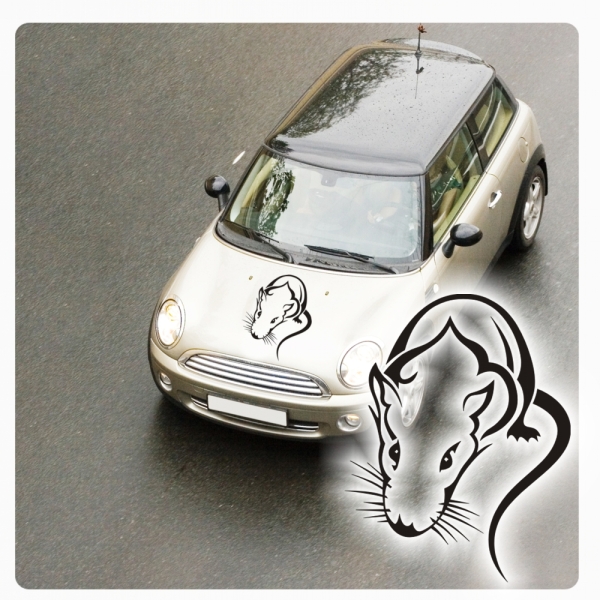 Tribal Auto Aufkleber Ratte Maus Ratten Autoaufkleber Motorhauben A326