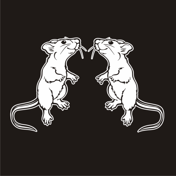 2er Set Maus Ratte Autoaufkleber Autotattoo Sticker A3016