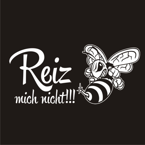 Reiz mich nicht! Autoaufkleber Biene Wespe Hornisse A1705