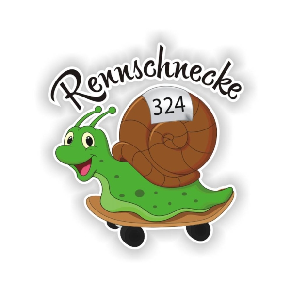 Autoaufkleber Schnecke Rennschnecke Auto Aufkleber Lustig Fun Sticker DA014