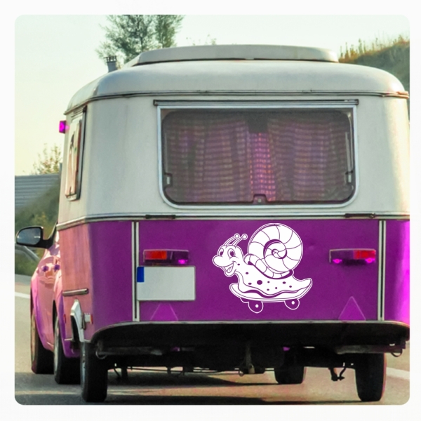 Wohnmobil Aufkleber Rennschnecke Wohnwagen Sticker WoMo Caravan WoMo182