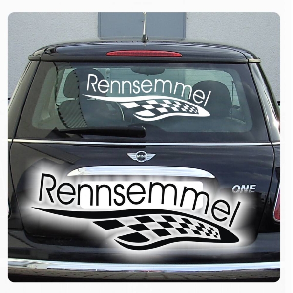 Racing Race Flag Rennsemmel Auto Aufkleber Autoaufkleber Sticker A2006