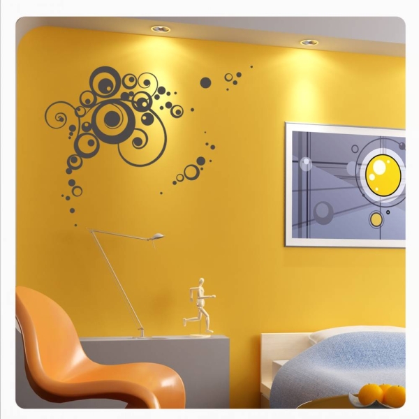 Retro Dots Wandtattoo Wandaufkleber Vintage Deko W699