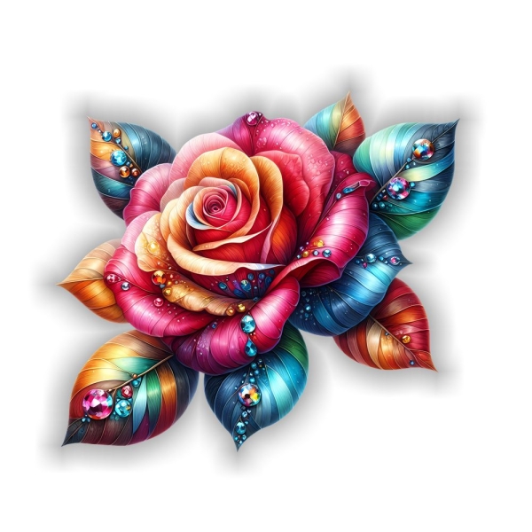 Coole Rose Kristall Juwelen Strass Autoaufkleber Sticker Auto Aufkleber Digitaldruck DA358