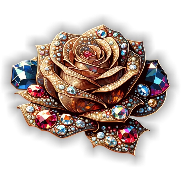 Coole Rose Rosen Kristall Juwelen Strass Autoaufkleber Sticker Auto Aufkleber Digitaldruck DA363