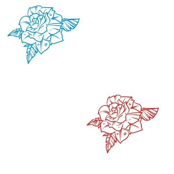 Motorhauben Aufkleber Rose Rosen Autoaufkleber Sticker A634