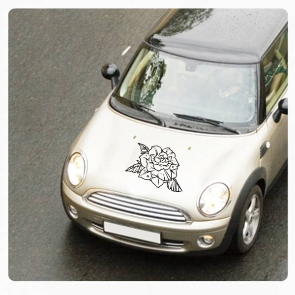 Motorhauben Aufkleber Rose Rosen Autoaufkleber Sticker A634