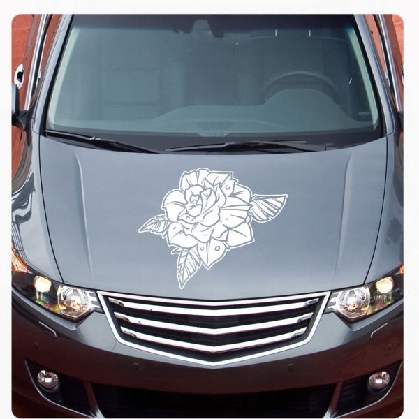 Motorhauben Aufkleber Rose Rosen Autoaufkleber Sticker A634