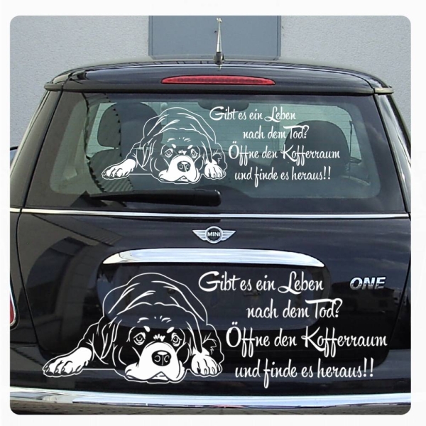 Rottweiler Rotti Gibt es ein Leben nach dem Tod Sticker Auto Aufkleber A643