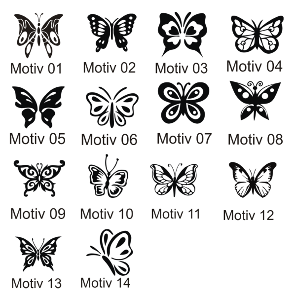 Schmetterlinge Auto Aufkleber Butterfly Sticker Autoaufkleber 2er SET A028