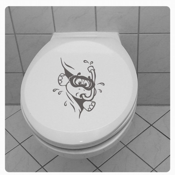 WC Deckel Aufkleber Schildkröte Turtle WC Deckel Aufkleber TDA015