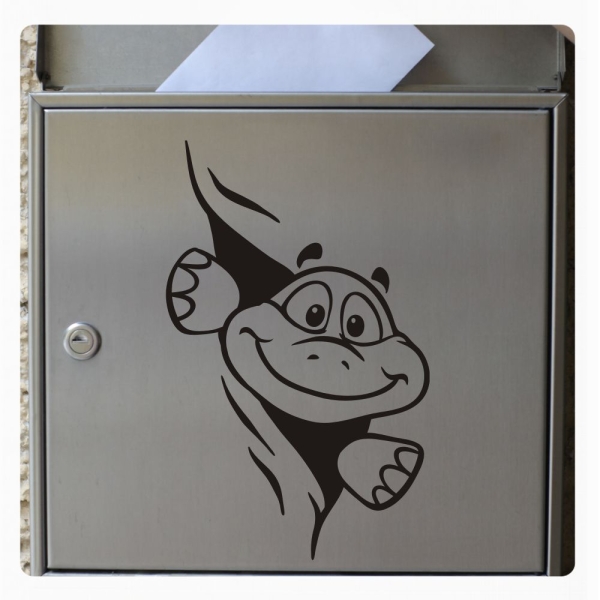 Briefkastenaufkleber Schildkröte schaut raus Aufkleber Sticker B024