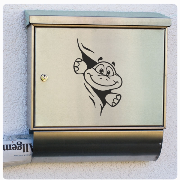 Briefkastenaufkleber Schildkröte schaut raus Aufkleber Sticker B024