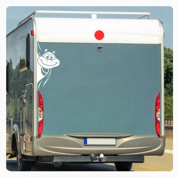 Schildkröte Sticker Aufkleber Autoaufkleber lustig schaut raus WoMo106