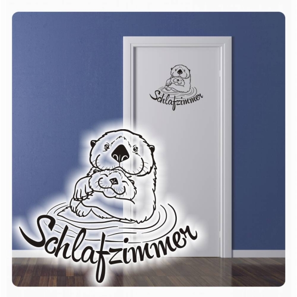 Tür Aufkleber Schlfazimmer Seeotter Wandtattoo Aufkleber Sticker  T856